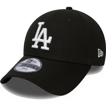 Casquette courbée noire ajustable pour enfant 9FORTY League Essential Los Angeles Dodgers MLB New Era