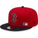 casquette-plate-rouge-et-bleue-marine-snapback-9fifty-team-arch-boston-red-sox-mlb-new-era