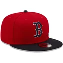 casquette-plate-rouge-et-bleue-marine-snapback-9fifty-team-arch-boston-red-sox-mlb-new-era