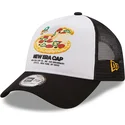 casquette-trucker-blanche-et-noire-pizza-food-pack-new-era