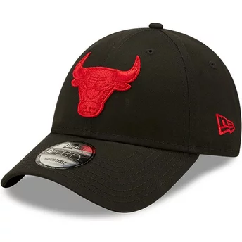 Casquette courbée noire ajustable avec logo rouge 9FORTY Neon Pack Chicago Bulls NBA New Era