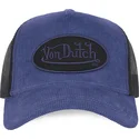 casquette-trucker-bleue-marine-et-noire-vel-blu-von-dutch