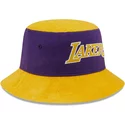 chapeau-seau-violet-et-jaune-tapered-washed-pack-los-angeles-lakers-nba-new-era