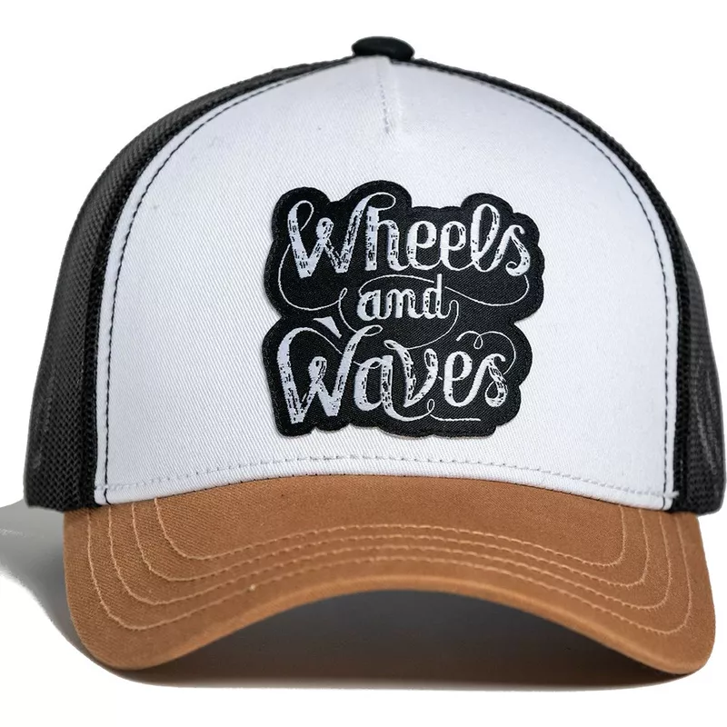 casquette-trucker-blanche-noire-et-marron-high-rider-ww16-wheels-and-waves