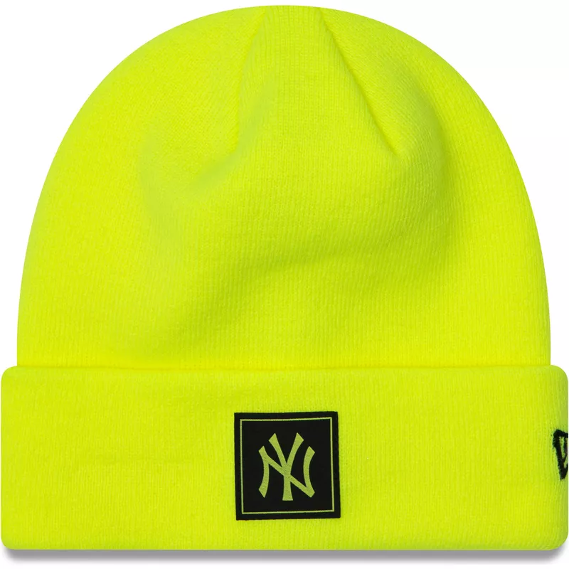 bonnet-jaune-neon-team-cuff-new-york-yankees-mlb-new-era
