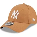 casquette-courbee-marron-ajustable-9forty-the-league-melton-wool-new-york-yankees-mlb-new-era