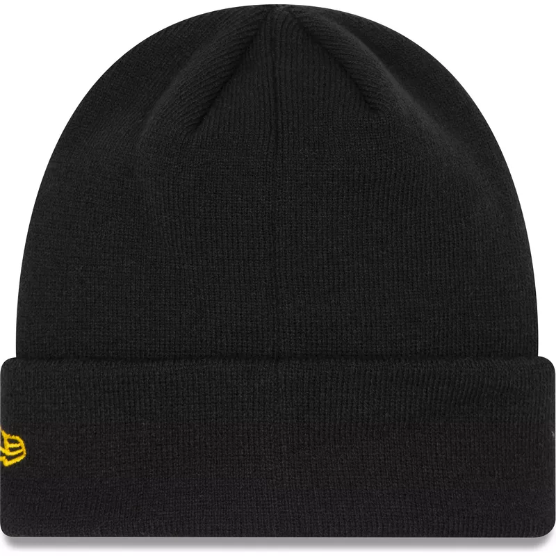 bonnet-noir-avec-logo-jaune-league-essential-cuff-los-angeles-dodgers-mlb-new-era