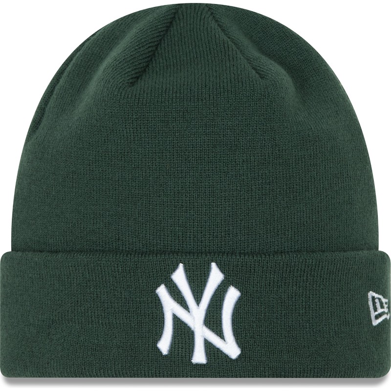 bonnet-vert-fonce-league-essential-cuff-new-york-yankees-mlb-new-era