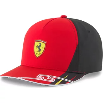 Casquette courbée rouge et noire snapback SF Carlos Sainz Ferrari Formula 1 Puma