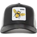 casquette-trucker-noire-et-blanche-abeille-queen-hive-boss-the-farm-goorin-bros