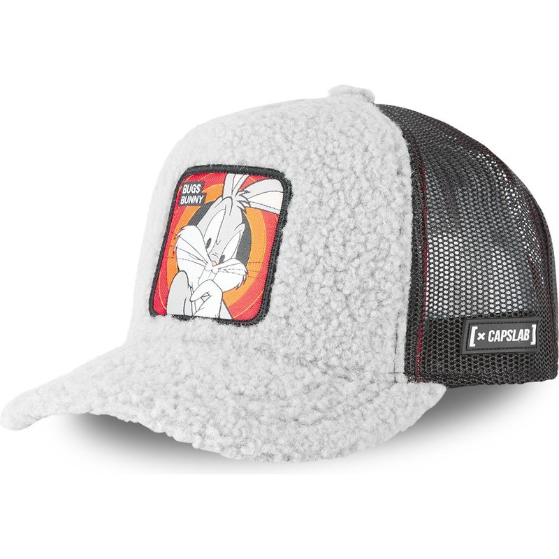 casquette-trucker-grise-peau-mouton-bugs-bunny-fur1-bug2-looney-tunes-capslab