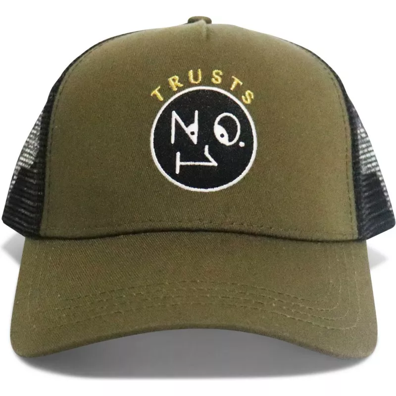 casquette-trucker-verte-et-noire-trusts-no1-black-gold-logo-the-no1-face
