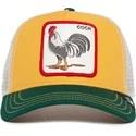 casquette-trucker-amarilla-blanche-et-verte-coq-the-cock-the-farm-goorin-bros