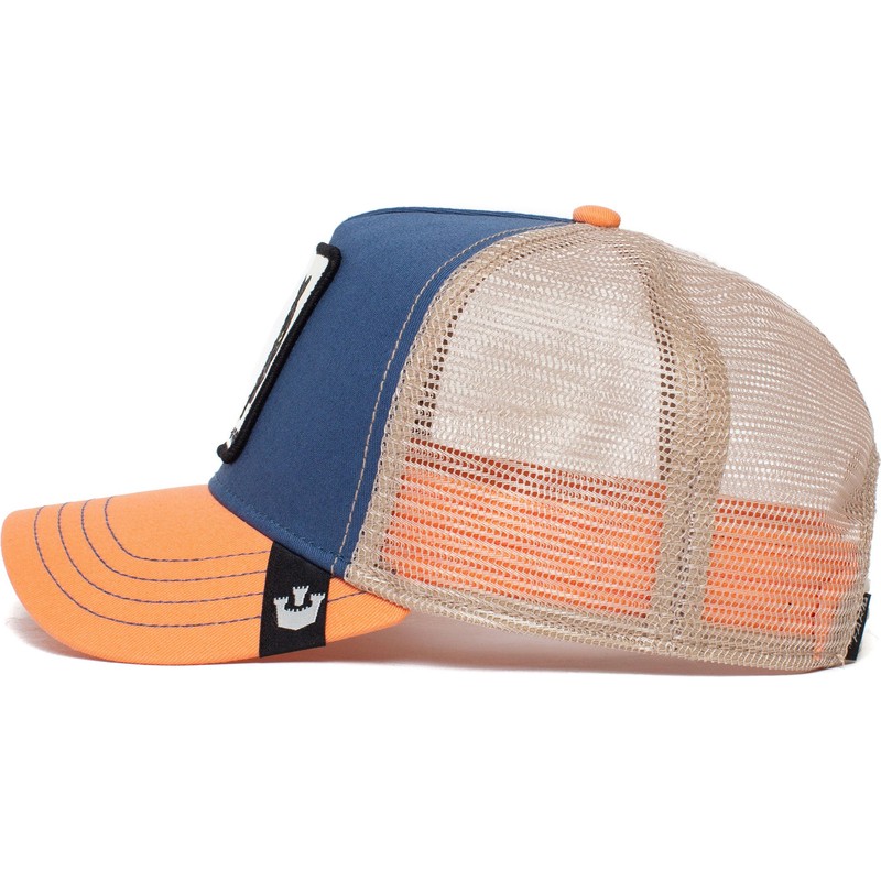 casquette-trucker-bleue-et-orange-panthere-the-panther-the-farm-goorin-bros