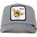 casquette-trucker-grise-abeille-the-queen-bee-the-farm-goorin-bros