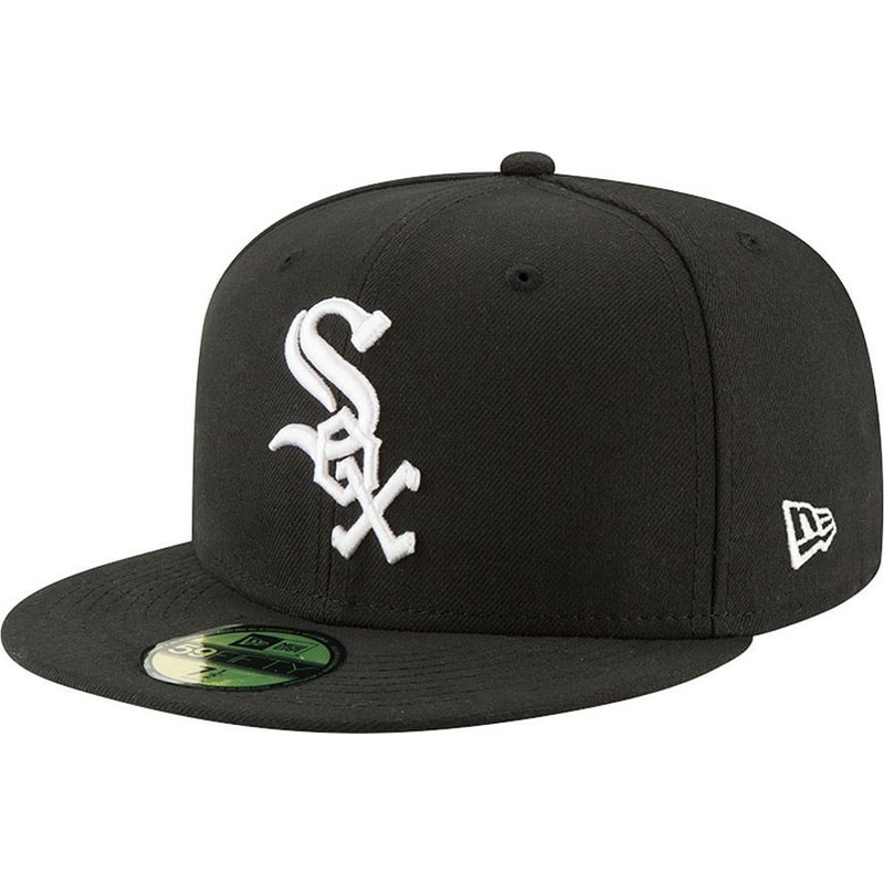 casquette-plate-noire-ajustee-59fifty-authentic-on-field-game-chicago-white-sox-mlb-new-era