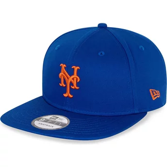 Casquette plate bleue snapback 9FIFTY Essential New York Mets MLB New Era