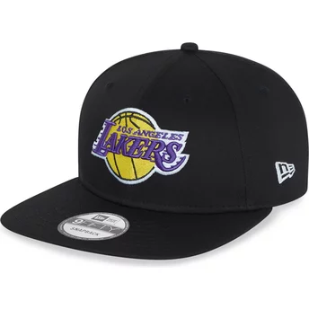 Casquette plate noire snapback 9FIFTY Essential Los Angeles Lakers NBA New Era