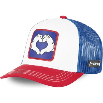Casquette trucker blanche, bleue et rouge Mickey Mouse Mains HAN2 Disney Capslab