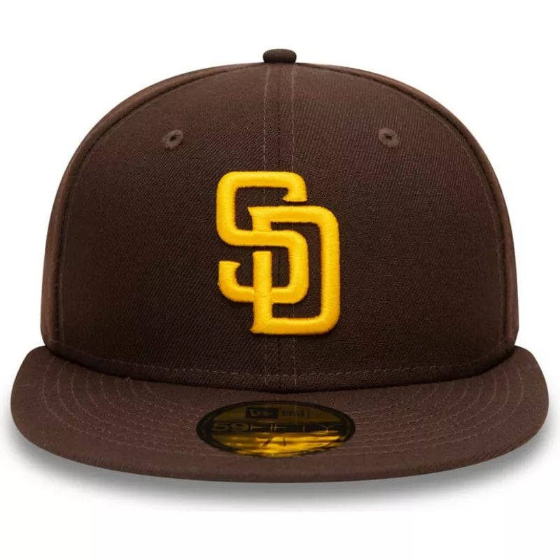 casquette-plate-marron-ajustee-59fifty-authentic-on-field-san-diego-padres-mlb-new-era