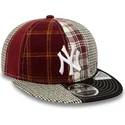 casquette-plate-rouge-et-noire-ajustable-9fifty-patch-panel-new-york-yankees-mlb-new-era