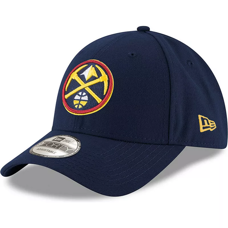 casquette-courbee-bleue-marine-ajustable-9forty-the-league-denver-nuggets-nba-new-era