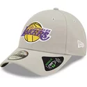 casquette-courbee-grise-ajustable-9forty-repreve-los-angeles-lakers-nba-new-era