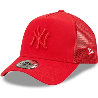 Casquette trucker rouge avec logo rouge A Frame Tonal Mesh New York Yankees MLB New Era