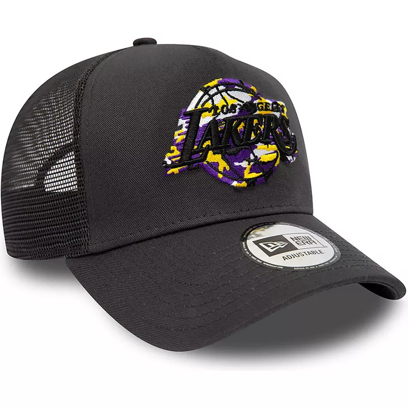 casquette-trucker-grise-a-frame-team-camo-infill-los-angeles-lakers-nba-new-era