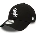 casquette-courbee-noire-ajustable-9forty-team-side-patch-chicago-white-sox-mlb-new-era