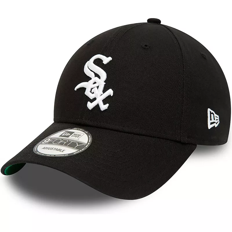 casquette-courbee-noire-ajustable-9forty-team-side-patch-chicago-white-sox-mlb-new-era