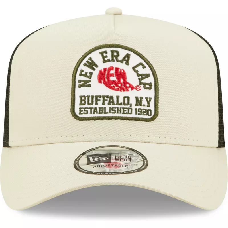casquette-trucker-beige-buffalo-new-york-a-frame-state-patch-new-era