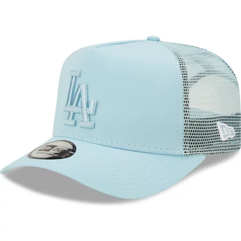 Casquette trucker bleue avec logo bleu A Frame Tonal Mesh Los Angeles Dodgers MLB New Era