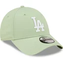 casquette-courbee-verte-claire-ajustable-9forty-league-essential-los-angeles-dodgers-mlb-new-era