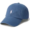 casquette-courbee-bleue-marine-ajustable-avec-logo-rose-cotton-chino-classic-sport-polo-ralph-lauren