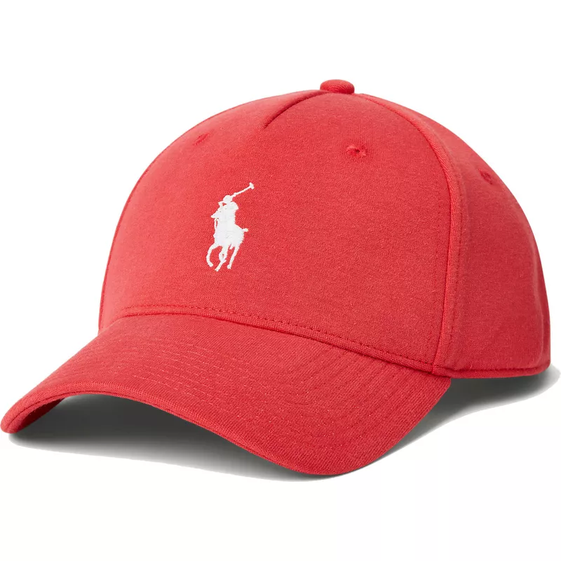 casquette-courbee-rouge-snapback-avec-logo-blanc-ponte-darted-modern-sport-polo-ralph-lauren