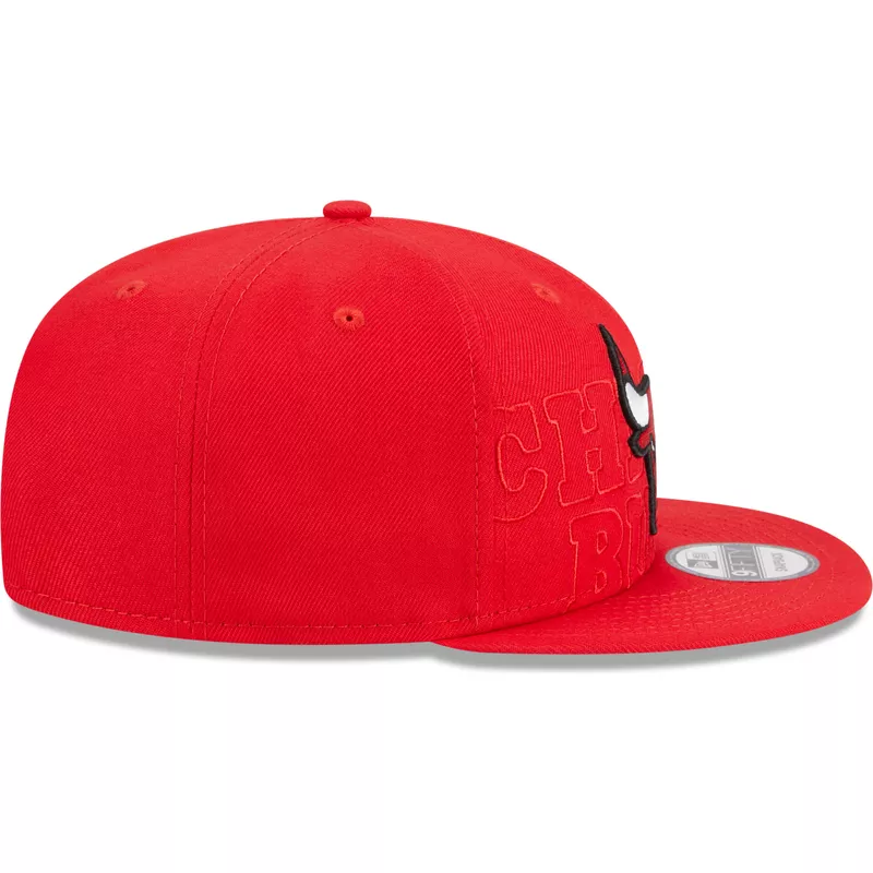 casquette-plate-rouge-snapback-9fifty-draft-edition-2023-chicago-bulls-nba-new-era