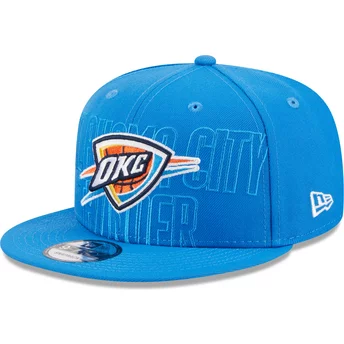 Casquette plate bleue snapback 9FIFTY Draft Edition 2023 Oklahoma City Thunder NBA New Era