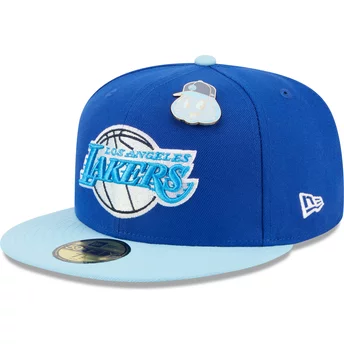 Casquette plate bleue ajustée 59FIFTY The Elements Water Pin Los Angeles Lakers NBA New Era