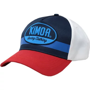 Casquette courbée bleue, blanche et rouge ajustable Team Turbo Kimoa