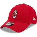 casquette-courbee-rouge-ajustable-9forty-core-ac-milan-serie-a-new-era
