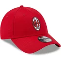 casquette-courbee-rouge-ajustable-9forty-core-ac-milan-serie-a-new-era