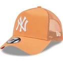 casquette-trucker-orange-a-frame-league-essential-new-york-yankees-mlb-new-era