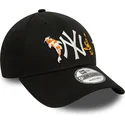 casquette-courbee-noire-ajustable-9forty-koi-fish-new-york-yankees-mlb-new-era