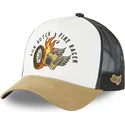 casquette-trucker-beige-noire-et-marron-fire-racer-fir-von-dutch