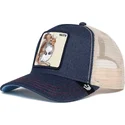 casquette-trucker-bleue-marine-et-beige-ecureuil-the-nuts-squirrel-the-farm-goorin-bros