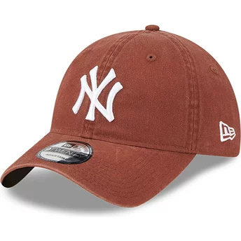Casquette courbée marron ajustable 9TWENTY League Essential New York Yankees MLB New Era