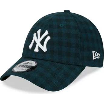 Casquette courbée verte ajustable 9FORTY Flannel New York Yankees MLB New Era