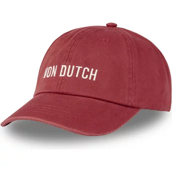 Casquette courbée rouge ajustable DC R Von Dutch