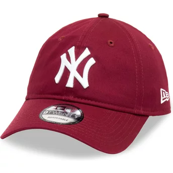 Casquette courbée rouge foncé ajustable 9TWENTY League Essential New York Yankees MLB New Era